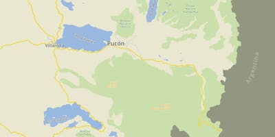Քարտեզ пукон Չիլի